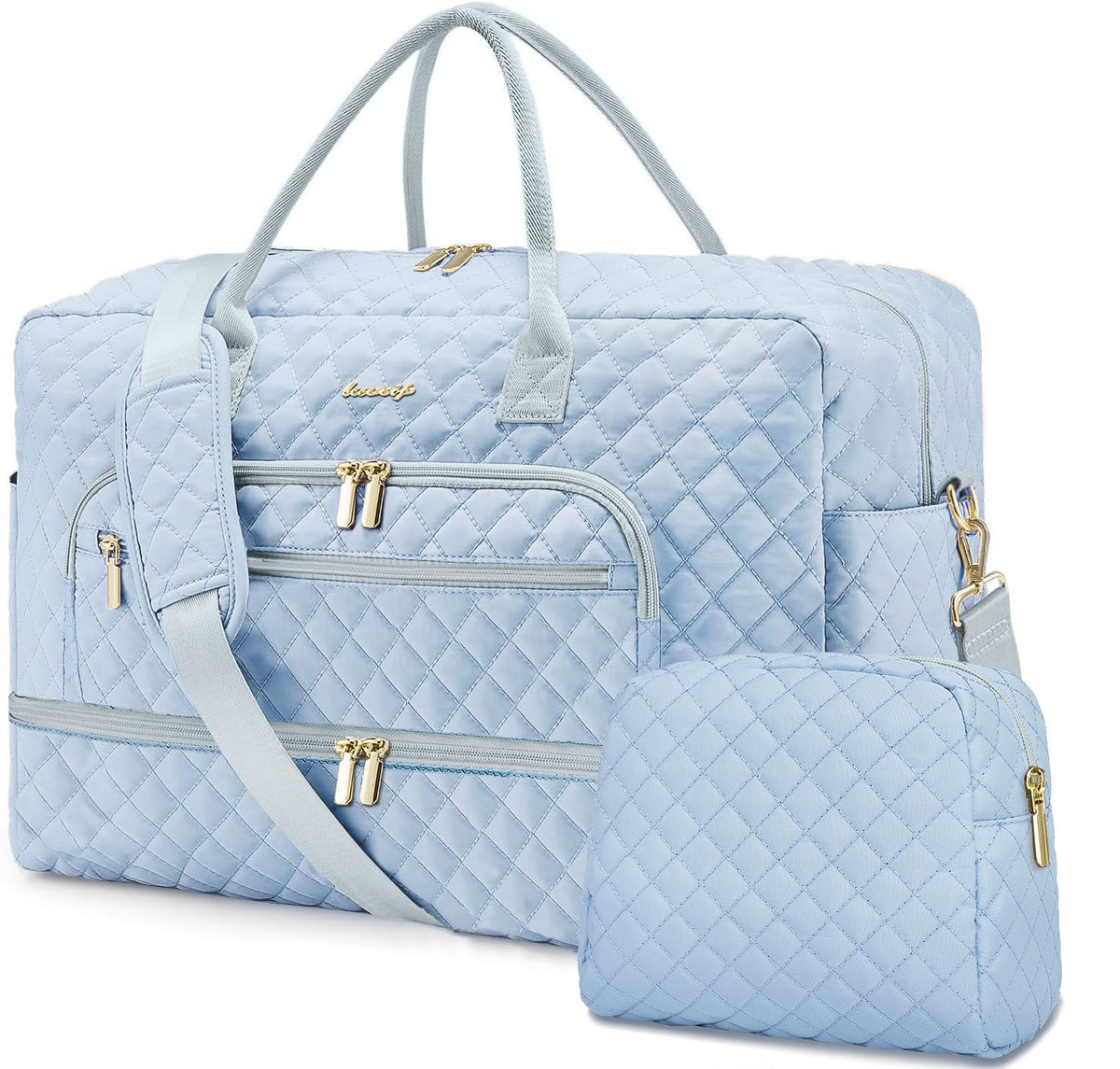 Women's Large Weekender Travel Duffle Bag with Wet Pocket