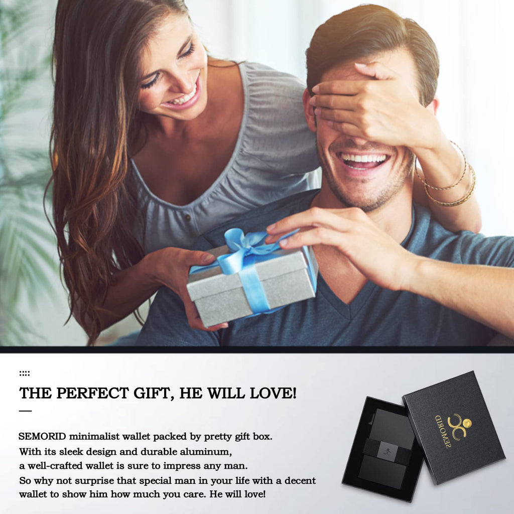 Men's Slim RFID Aluminum Pop-Up Card Holder Wallet