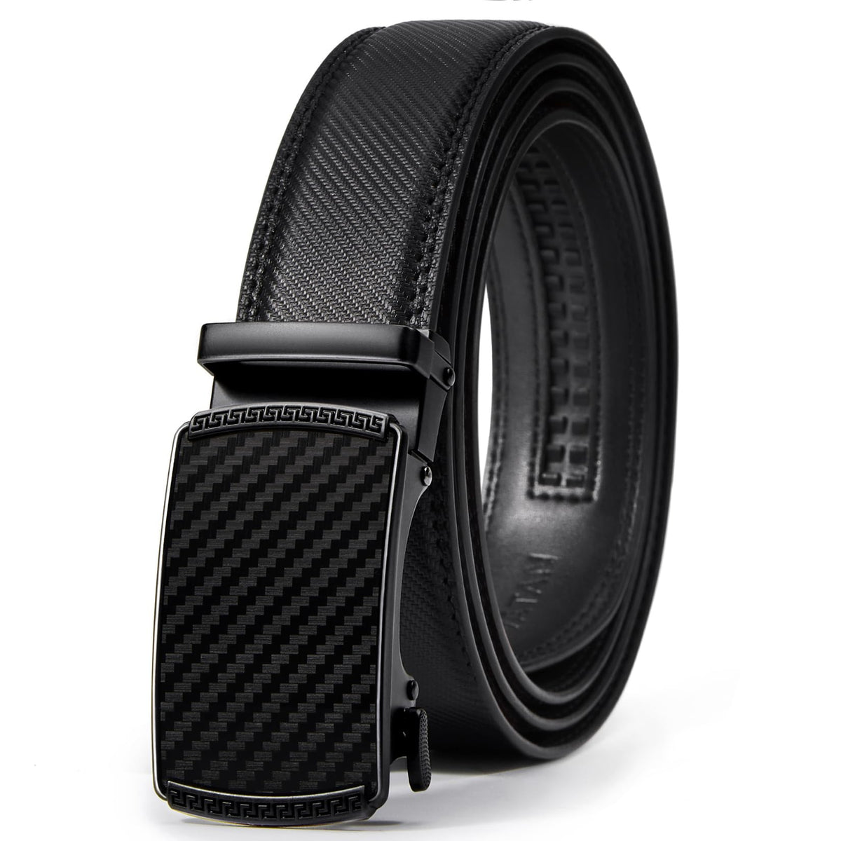 Men's Leather Ratchet Belt for Dress and Casual Wear
