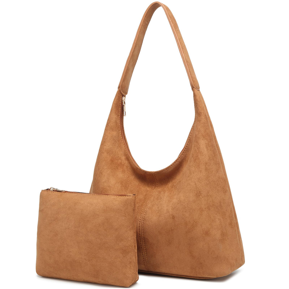 Women's Slouchy Suede Crescent Hobo Shoulder Bag