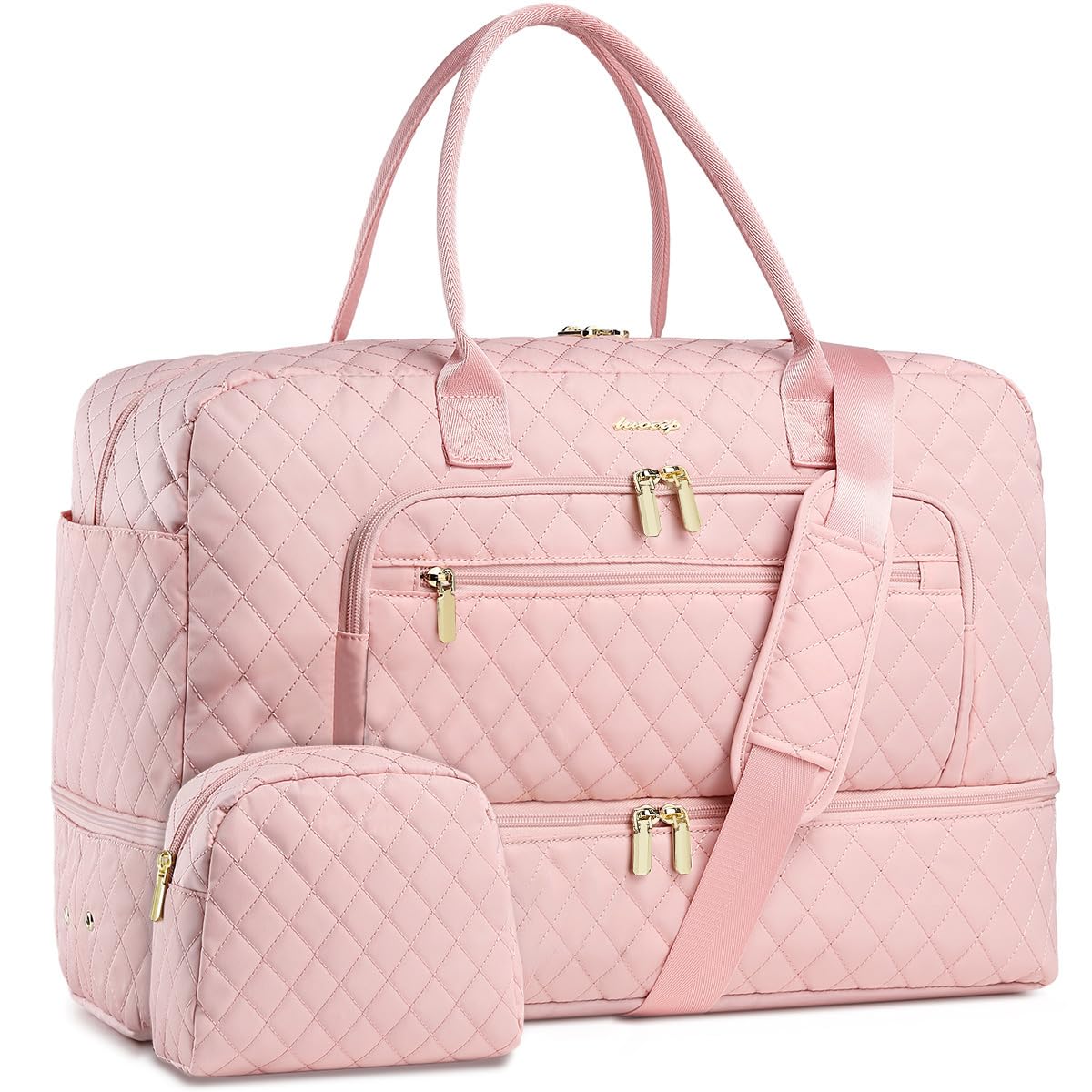 Women's Large Weekender Travel Duffle Bag with Wet Pocket