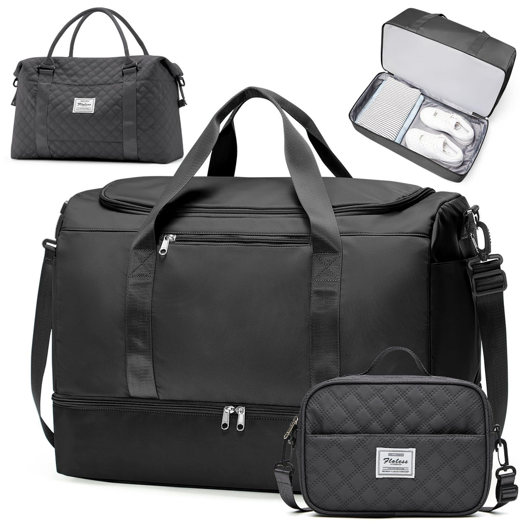 Women's Large Weekender Duffle Bag with Shoe Compartment