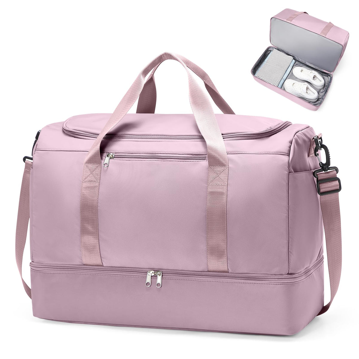 Women's Large Weekender Duffle Bag with Shoe Compartment