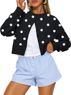 Trendy Queen Women's Cropped Fall Cardigan Sweater
