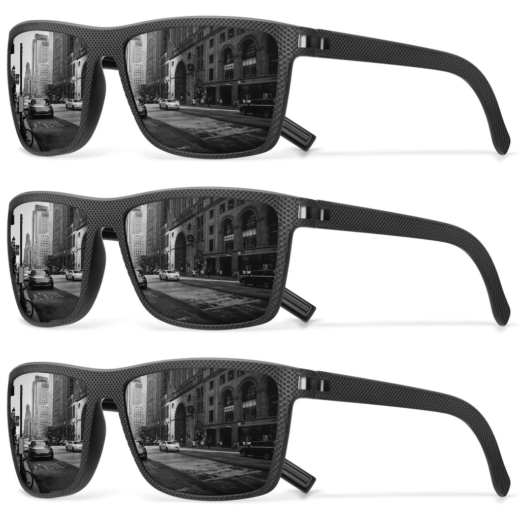Men's Square Polarized Vintage Driving Sunglasses