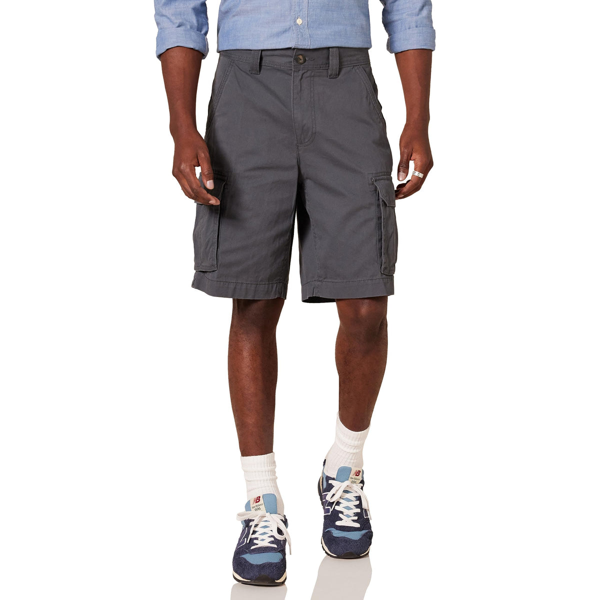 Essentials Men's 10-Inch Cotton Twill Cargo Shorts