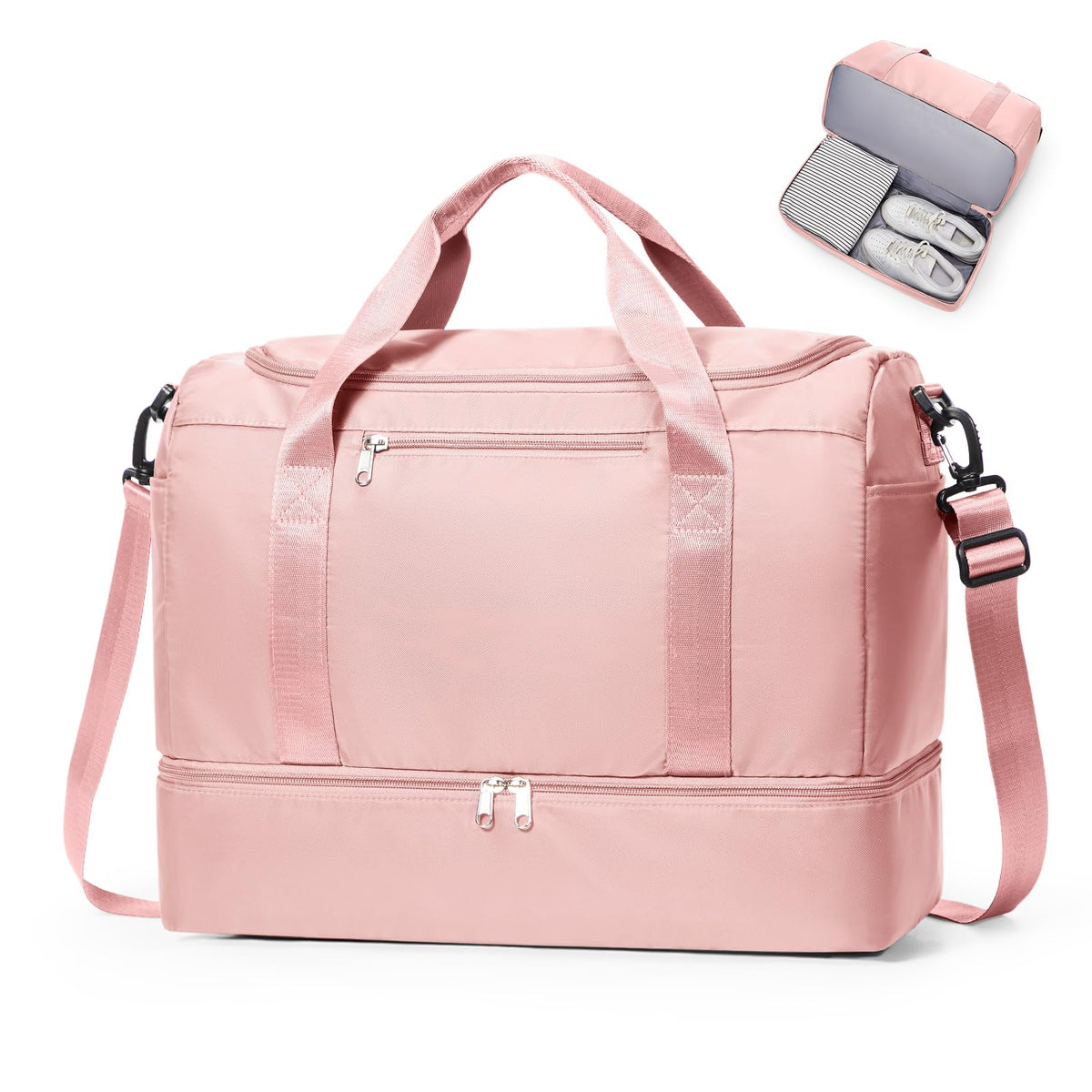Women's Large Weekender Duffle Bag with Shoe Compartment