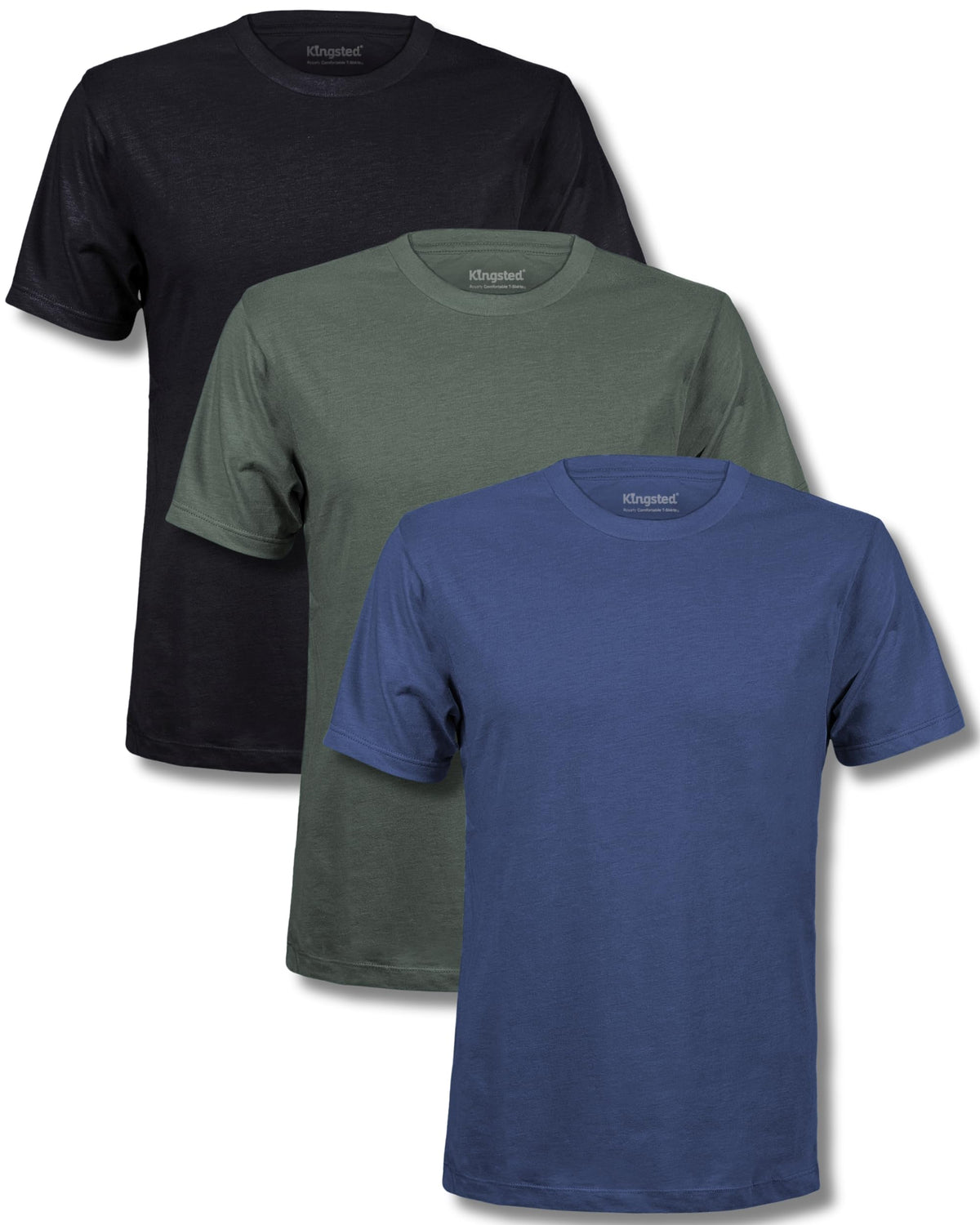 Kingsted Men's Classic Fit Soft Cotton Blend T-Shirts