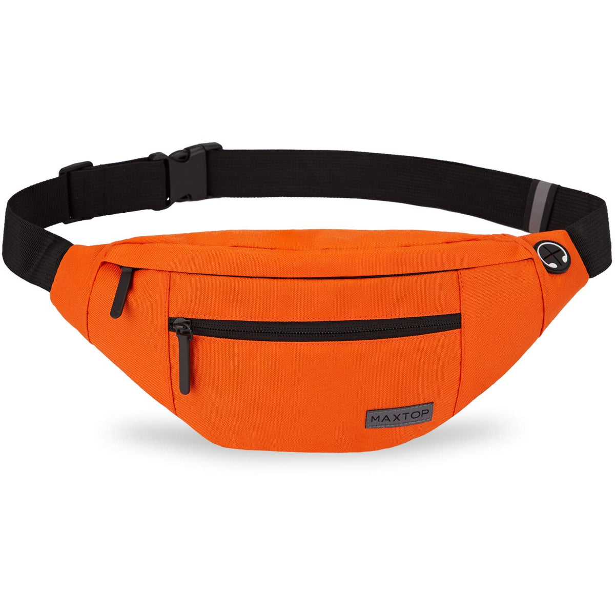 MAXTOP Unisex Large Crossbody Fanny Pack with 4 Zipper Pockets