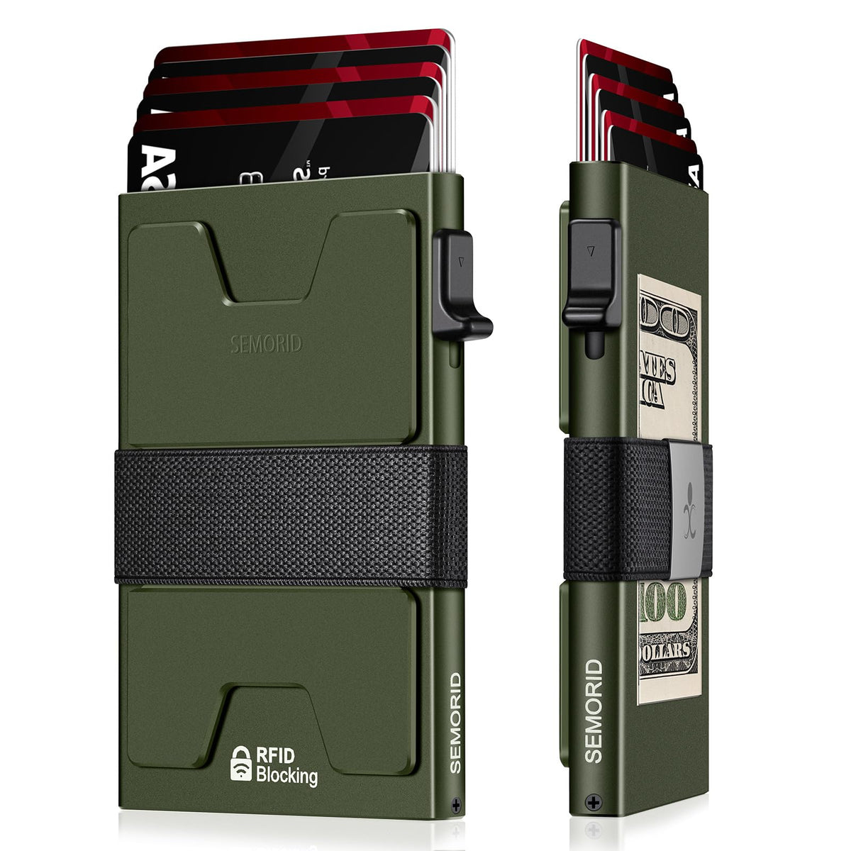 Men's Slim RFID Aluminum Pop-Up Card Holder Wallet