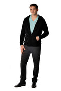 Cashmere Boutique Men's Pure Cashmere Full-Zip Hoodie