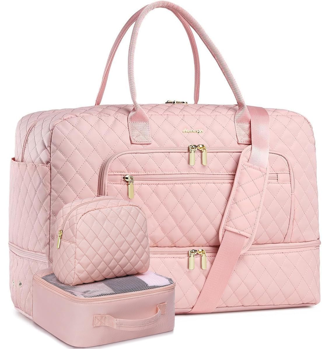 Women's Large Weekender Travel Duffle Bag with Wet Pocket