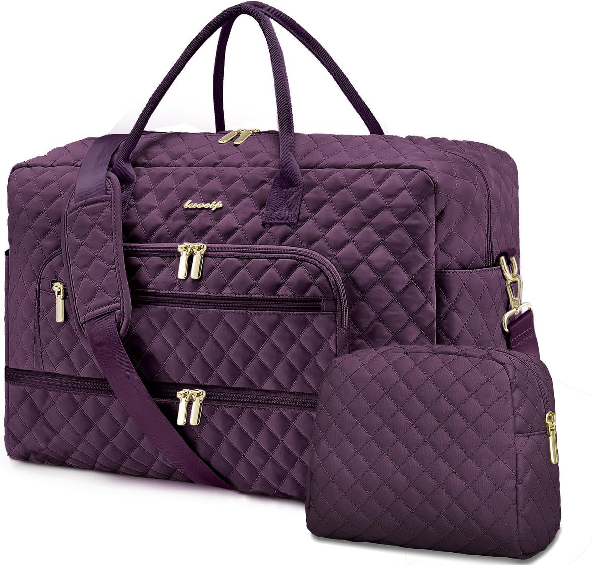 Women's Large Weekender Travel Duffle Bag with Wet Pocket