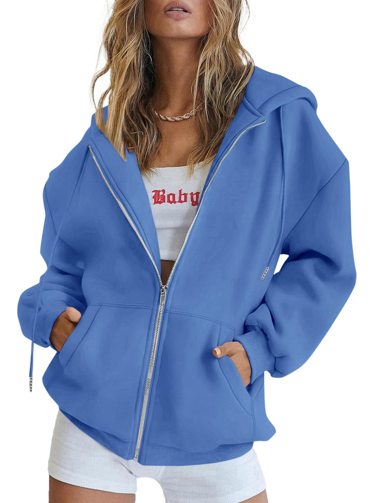 PRETTYGARDEN Women's Fall Zip-Up Hoodie Sweatshirt