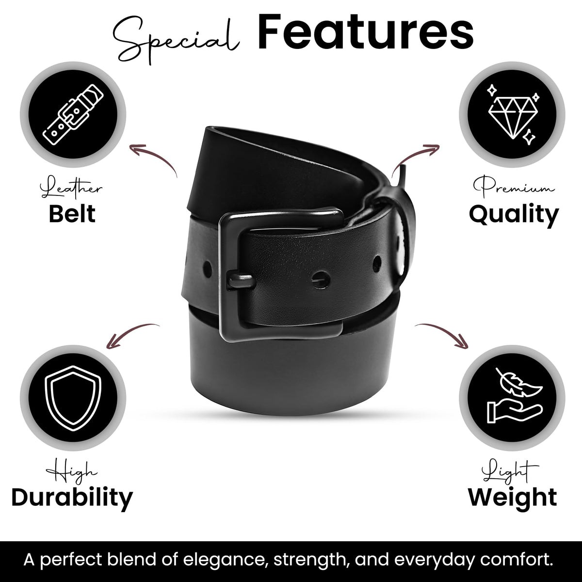 Unisex 35mm Italian Leather Metal-Free Travel Belt