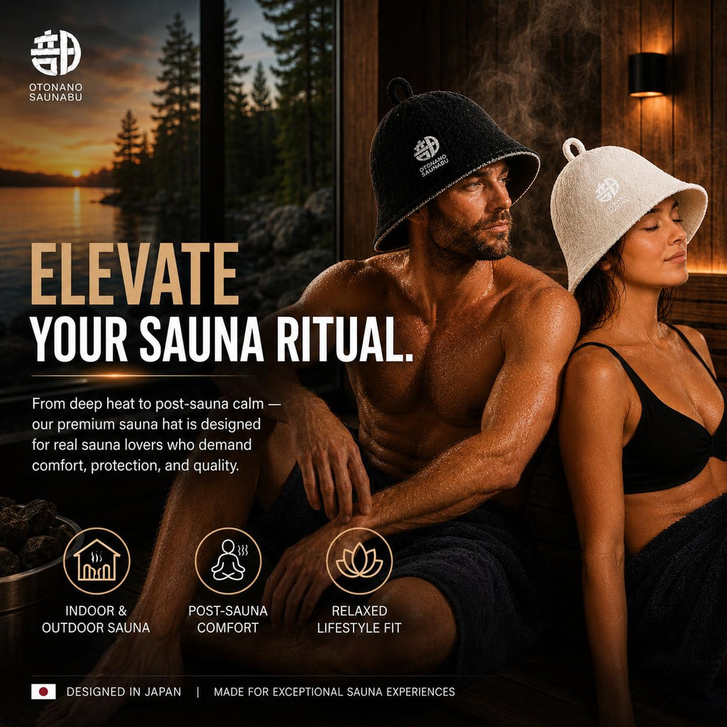 Reversible Double-Layer 100% Cotton Japanese Sauna Hat
