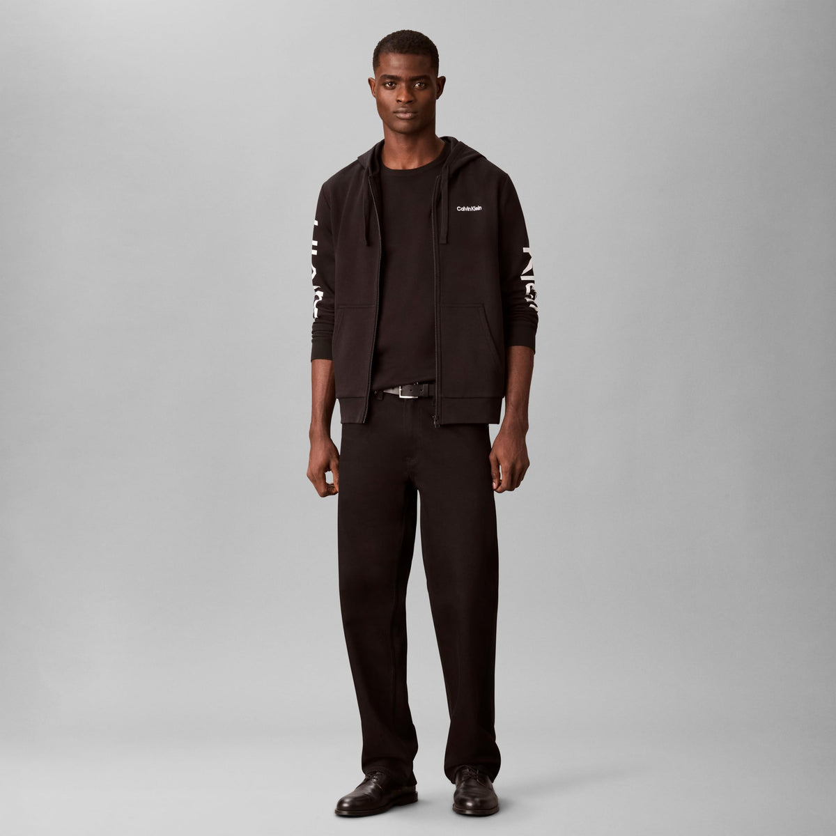 Calvin Klein Men's Travel Logo Full-Zip Hoodie