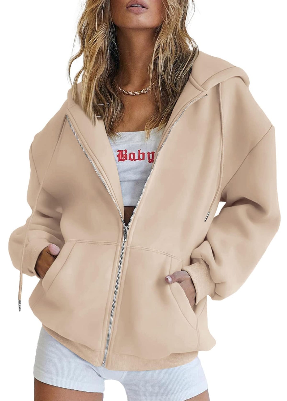 PRETTYGARDEN Women's Fall Zip-Up Hoodie Sweatshirt
