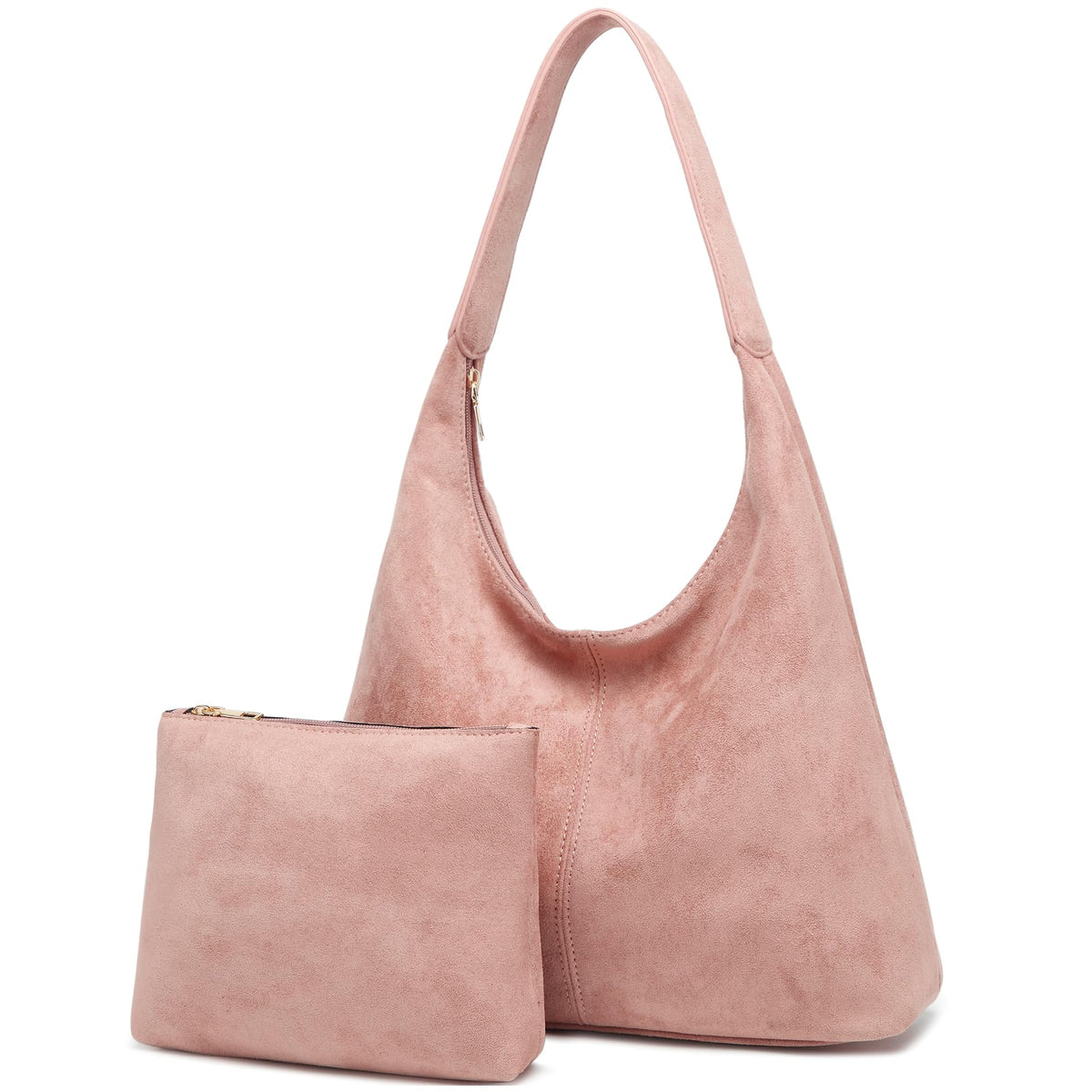 Women's Slouchy Suede Crescent Hobo Shoulder Bag
