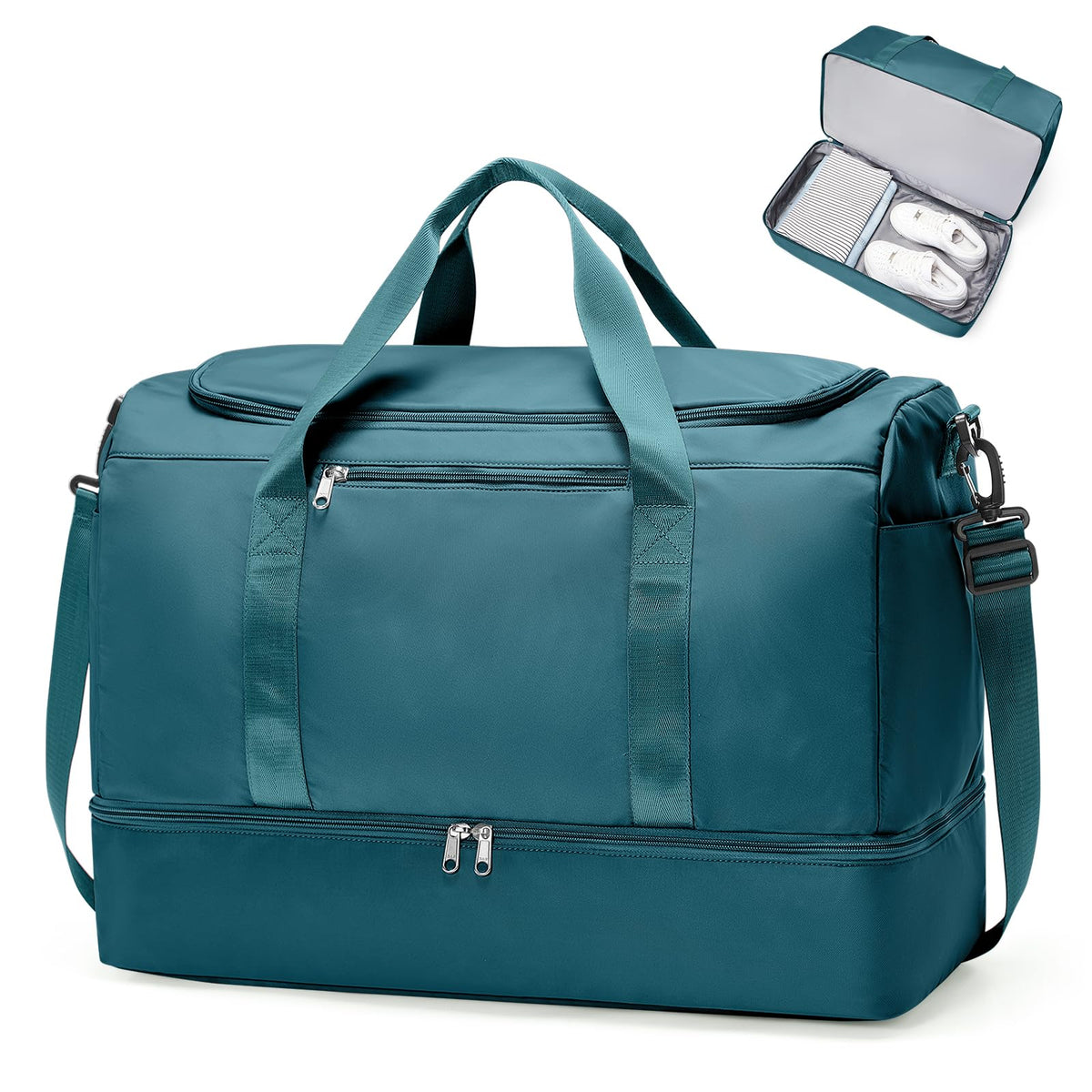 Women's Large Weekender Duffle Bag with Shoe Compartment