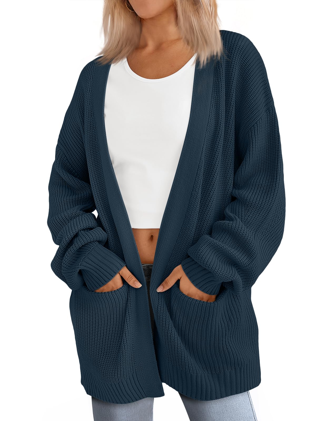 LILLUSORY Women's Oversized Fall Cardigan Sweater