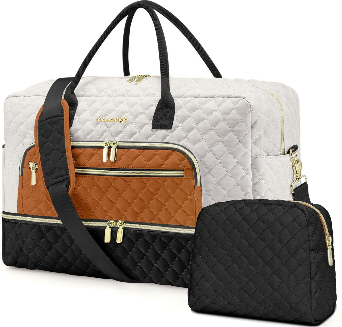Women's Large Weekender Travel Duffle Bag with Wet Pocket