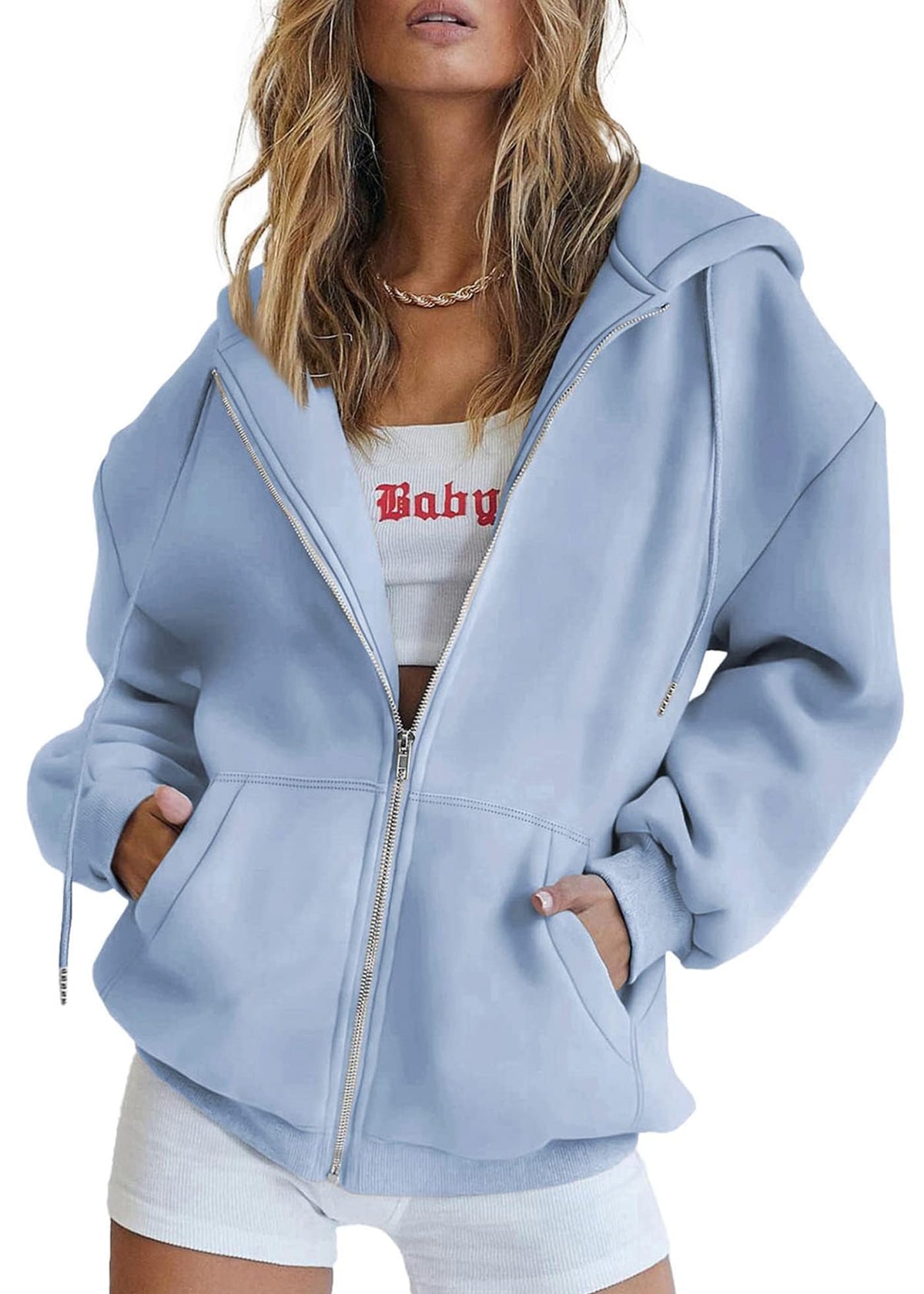 PRETTYGARDEN Women's Fall Zip-Up Hoodie Sweatshirt