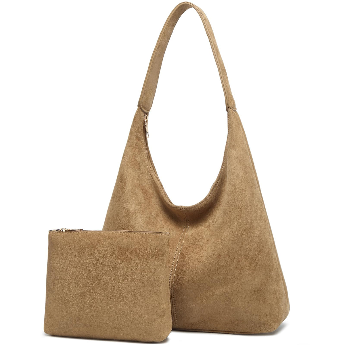 Women's Slouchy Suede Crescent Hobo Shoulder Bag