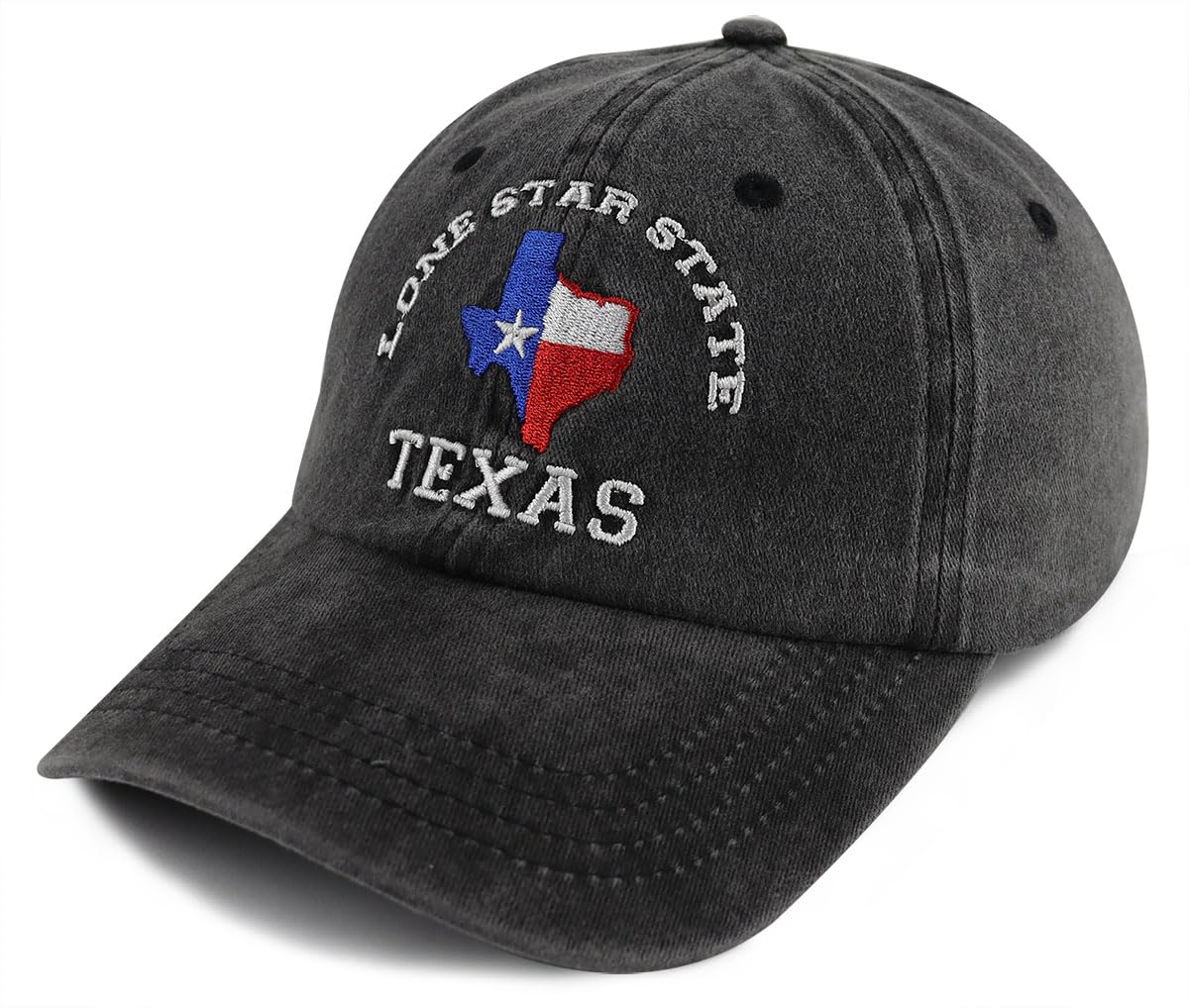 Texas Flag Embroidered Adjustable Cotton Baseball Cap