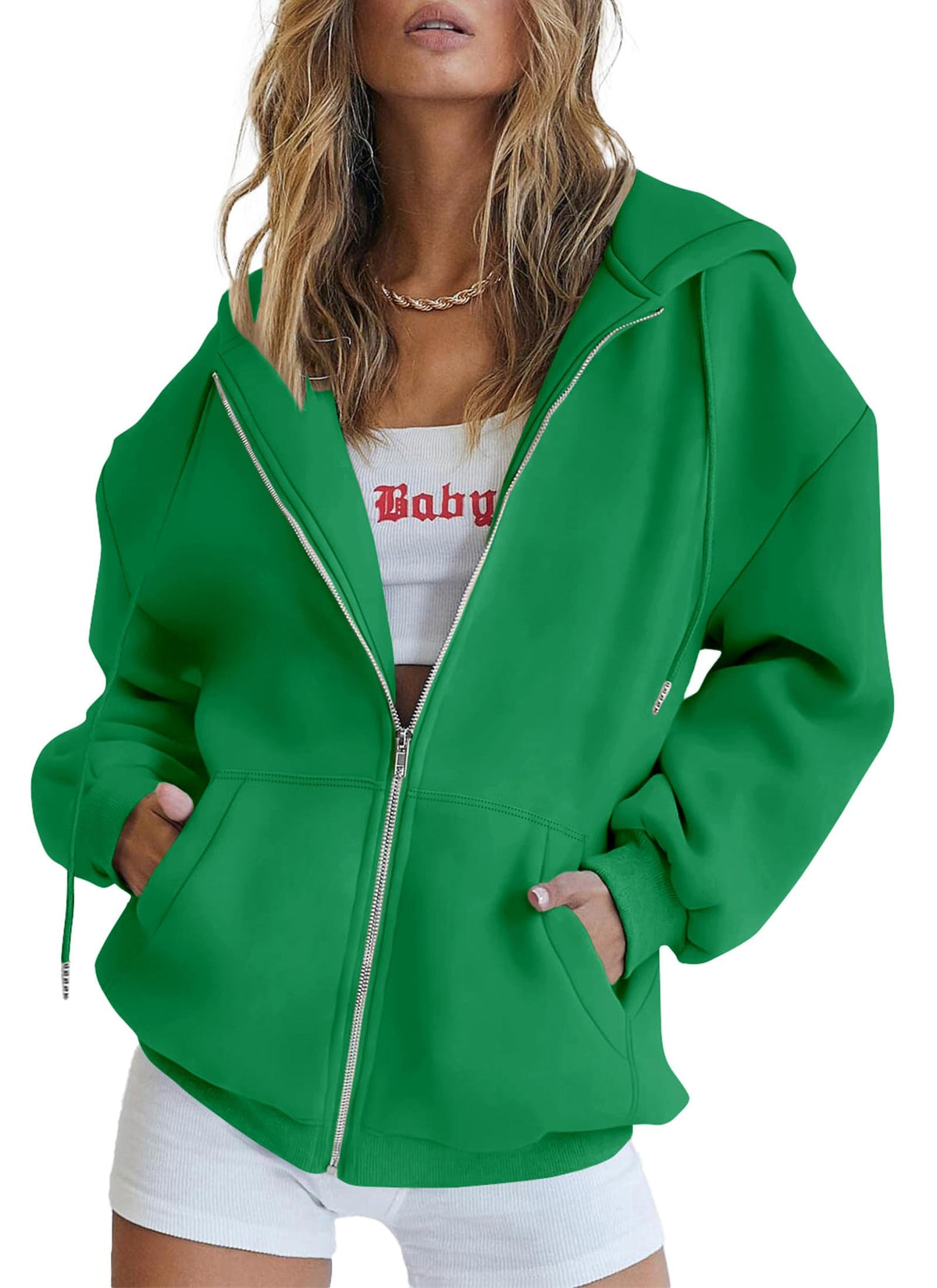 PRETTYGARDEN Women's Fall Zip-Up Hoodie Sweatshirt