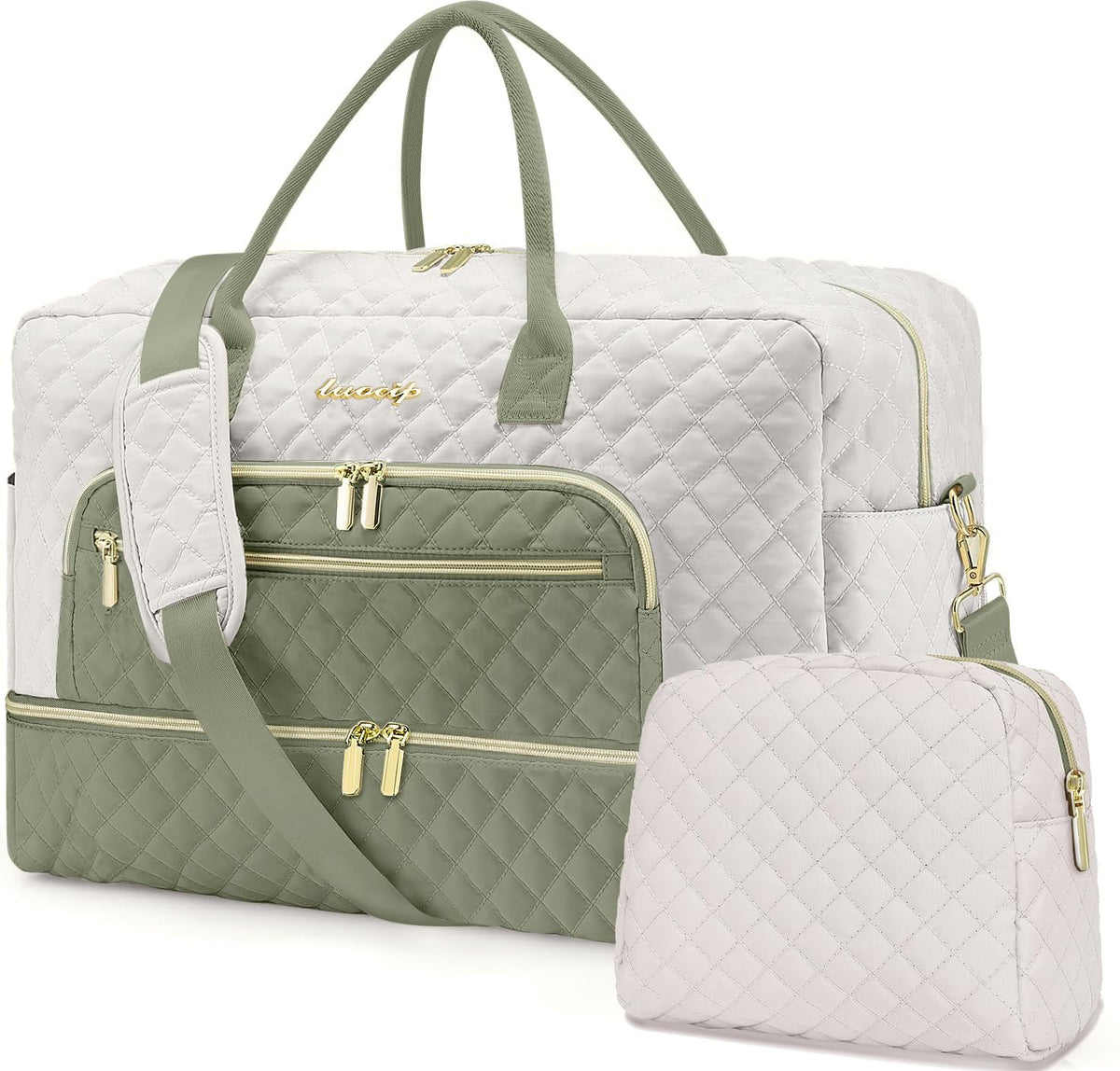 Women's Large Weekender Travel Duffle Bag with Wet Pocket