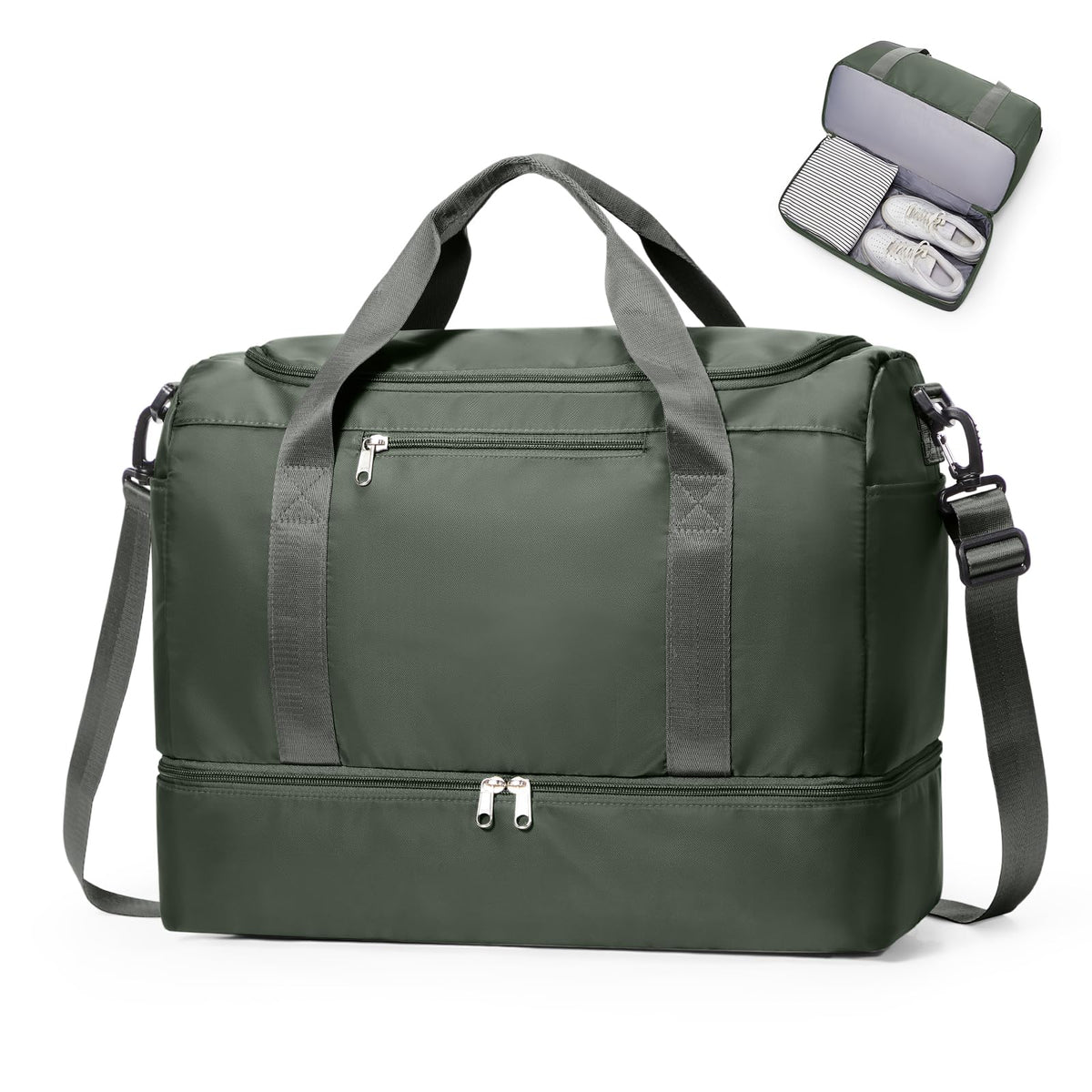 Women's Large Weekender Duffle Bag with Shoe Compartment