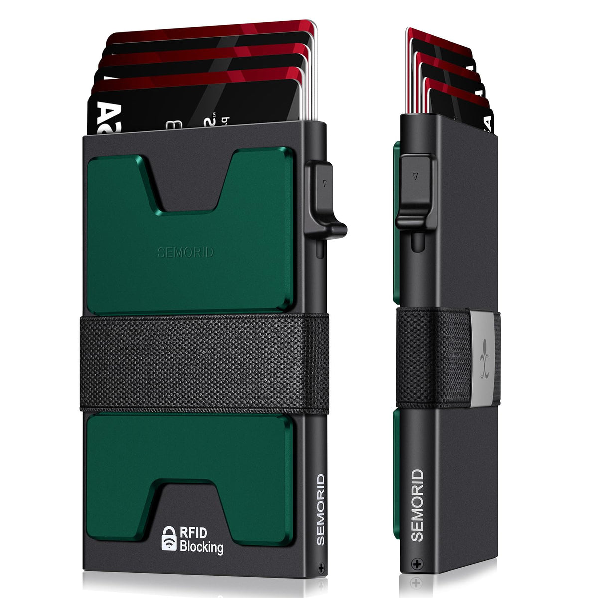 Men's Slim RFID Aluminum Pop-Up Card Holder Wallet