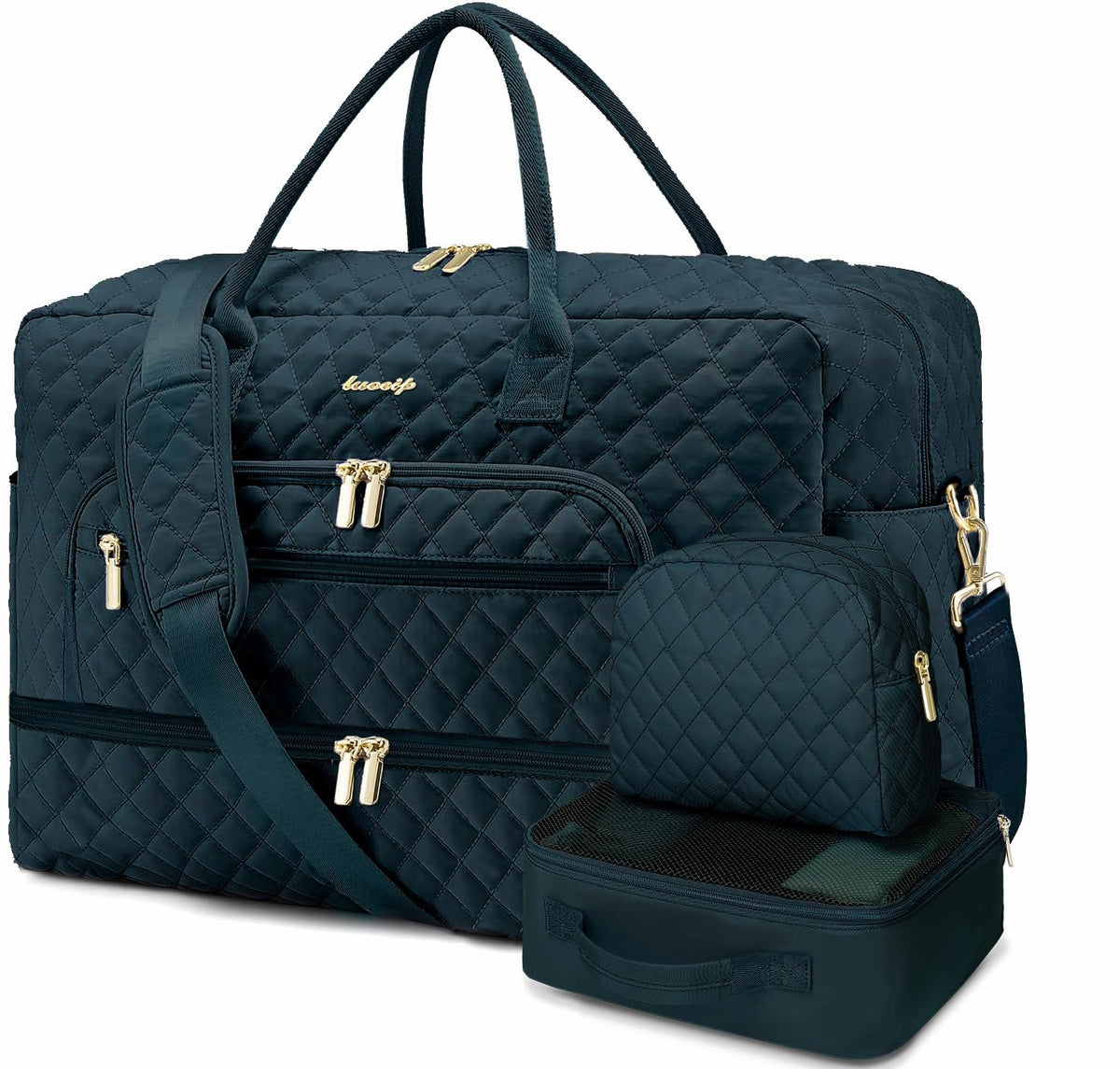 Women's Large Weekender Travel Duffle Bag with Wet Pocket