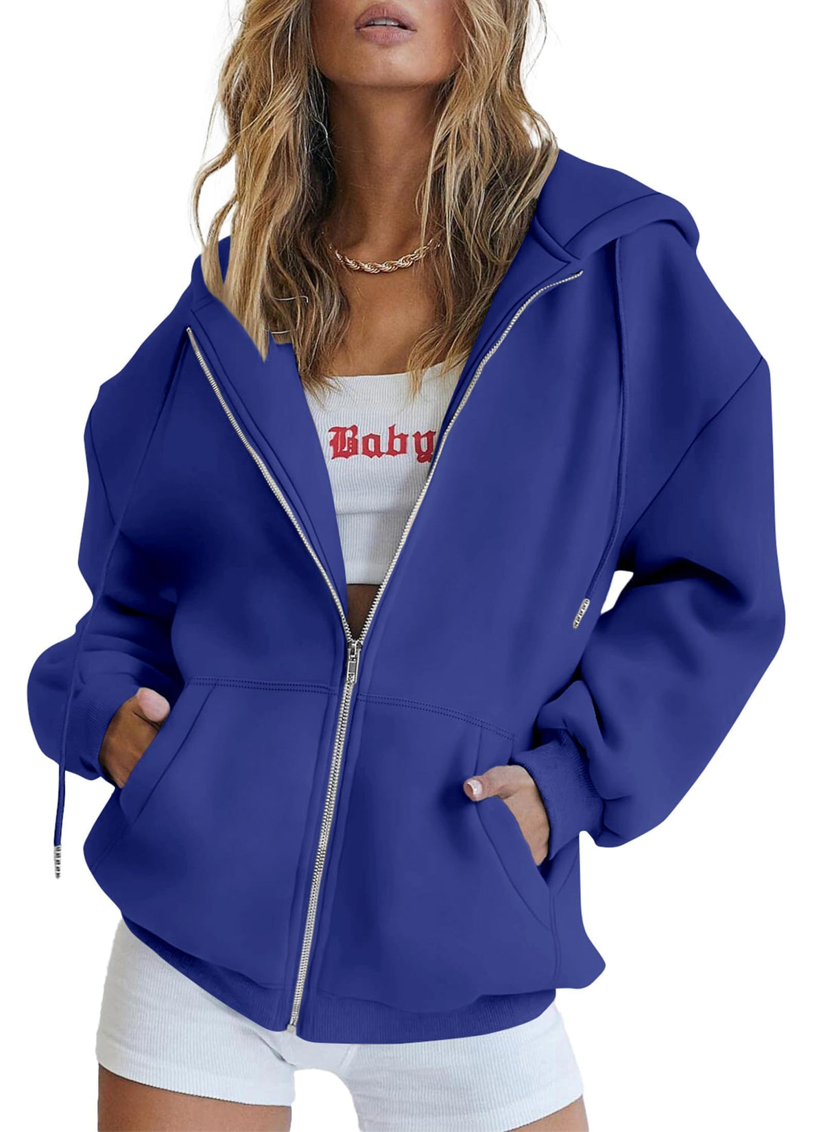 PRETTYGARDEN Women's Fall Zip-Up Hoodie Sweatshirt