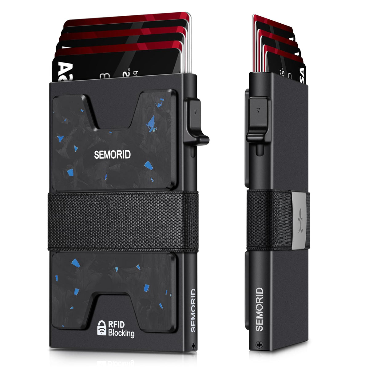 Men's Slim RFID Aluminum Pop-Up Card Holder Wallet