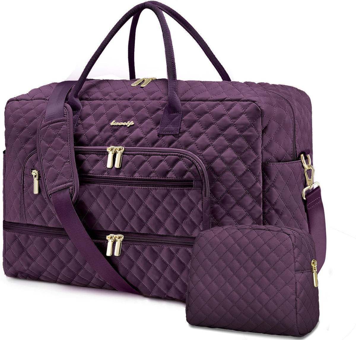 Women's Large Weekender Travel Duffle Bag with Wet Pocket