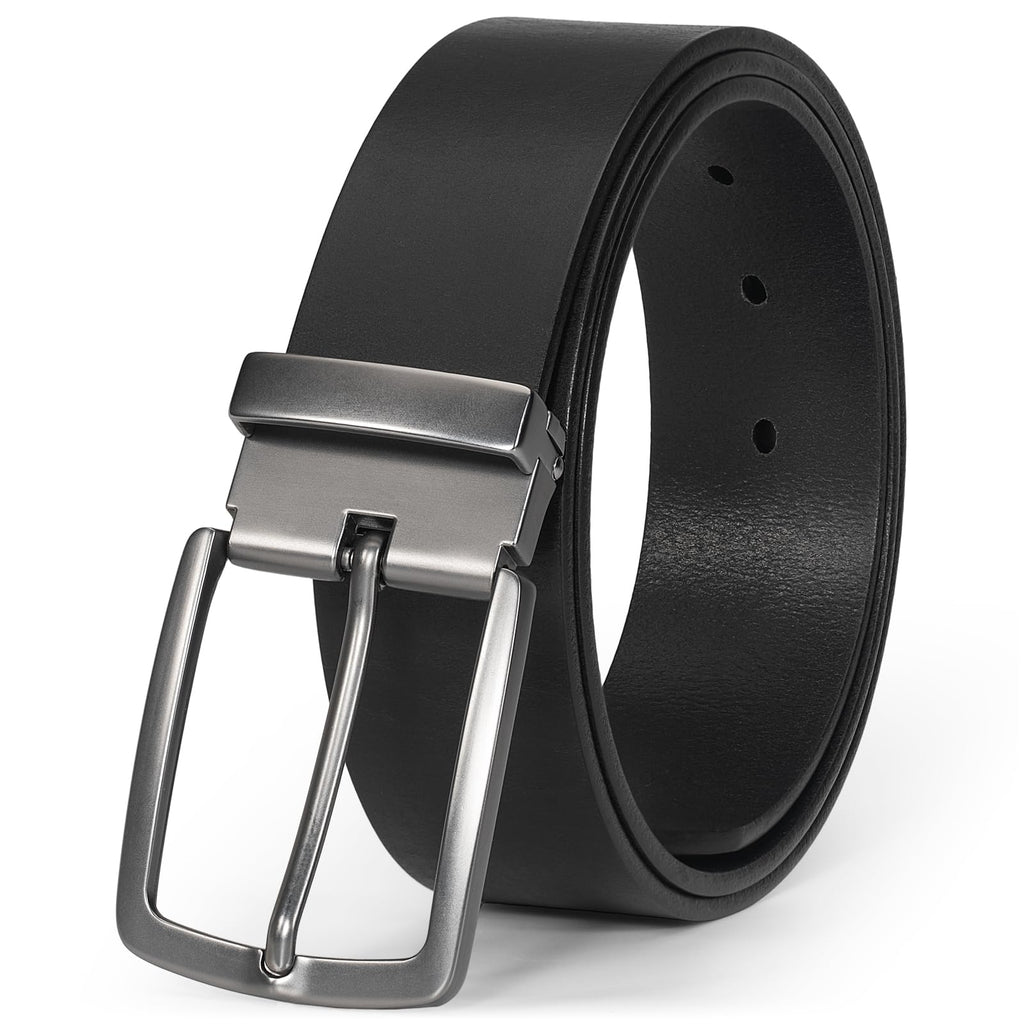 Men's Heavy-Duty Full Grain Leather Work Belt with Buckle