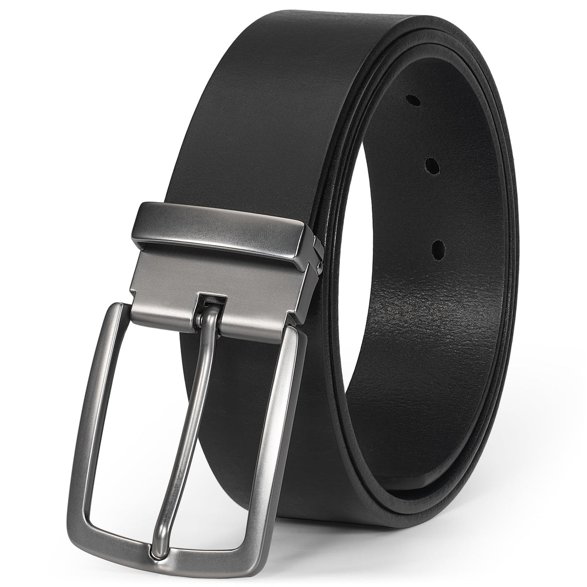Men's Heavy-Duty Full Grain Leather Work Belt with Buckle
