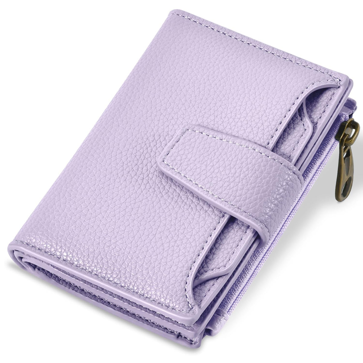 Women's Compact RFID Bifold Leather Wallet with ID Window