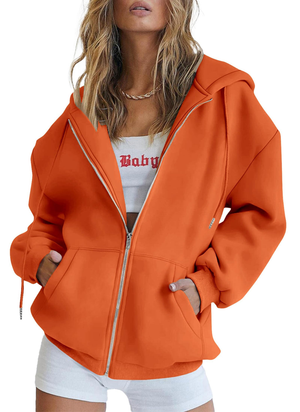 PRETTYGARDEN Women's Fall Zip-Up Hoodie Sweatshirt