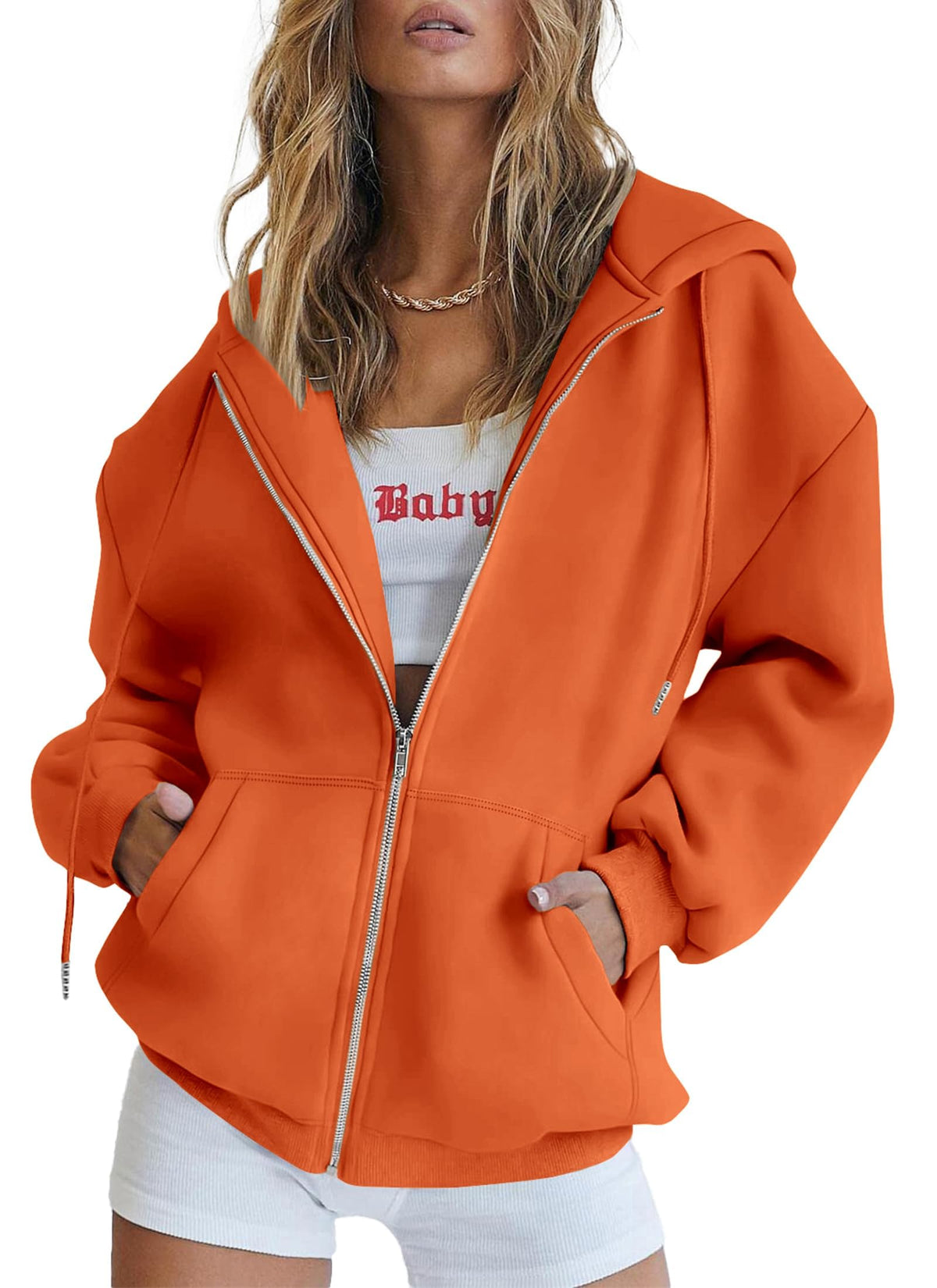 PRETTYGARDEN Women's Fall Zip-Up Hoodie Sweatshirt