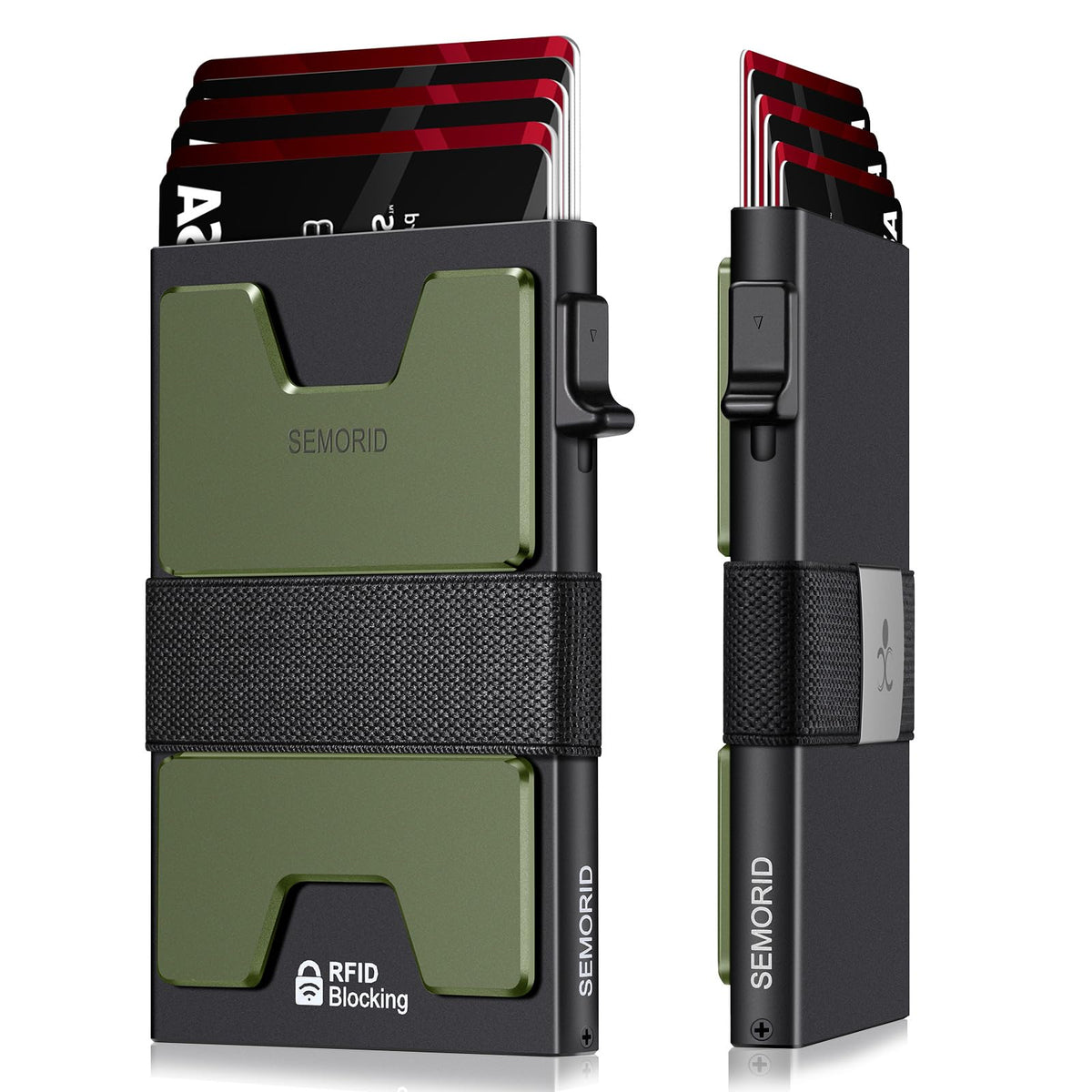 Men's Slim RFID Aluminum Pop-Up Card Holder Wallet