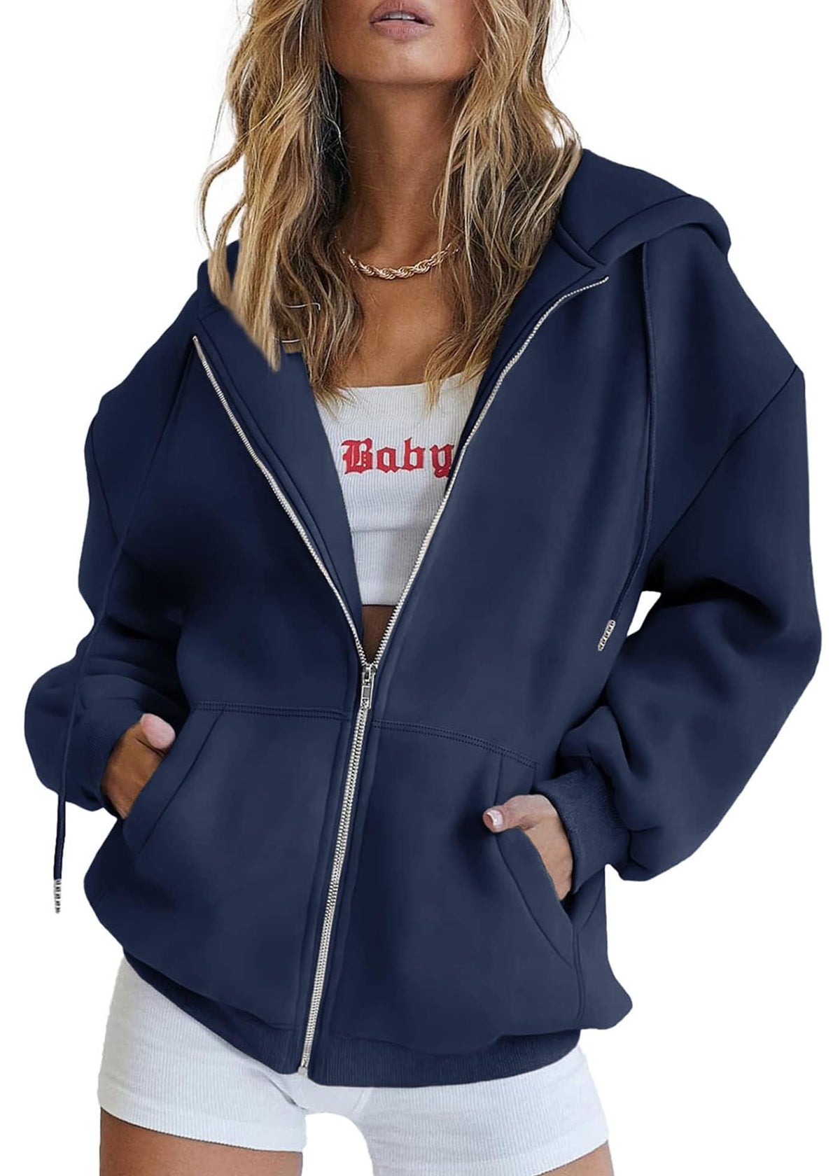 PRETTYGARDEN Women's Fall Zip-Up Hoodie Sweatshirt