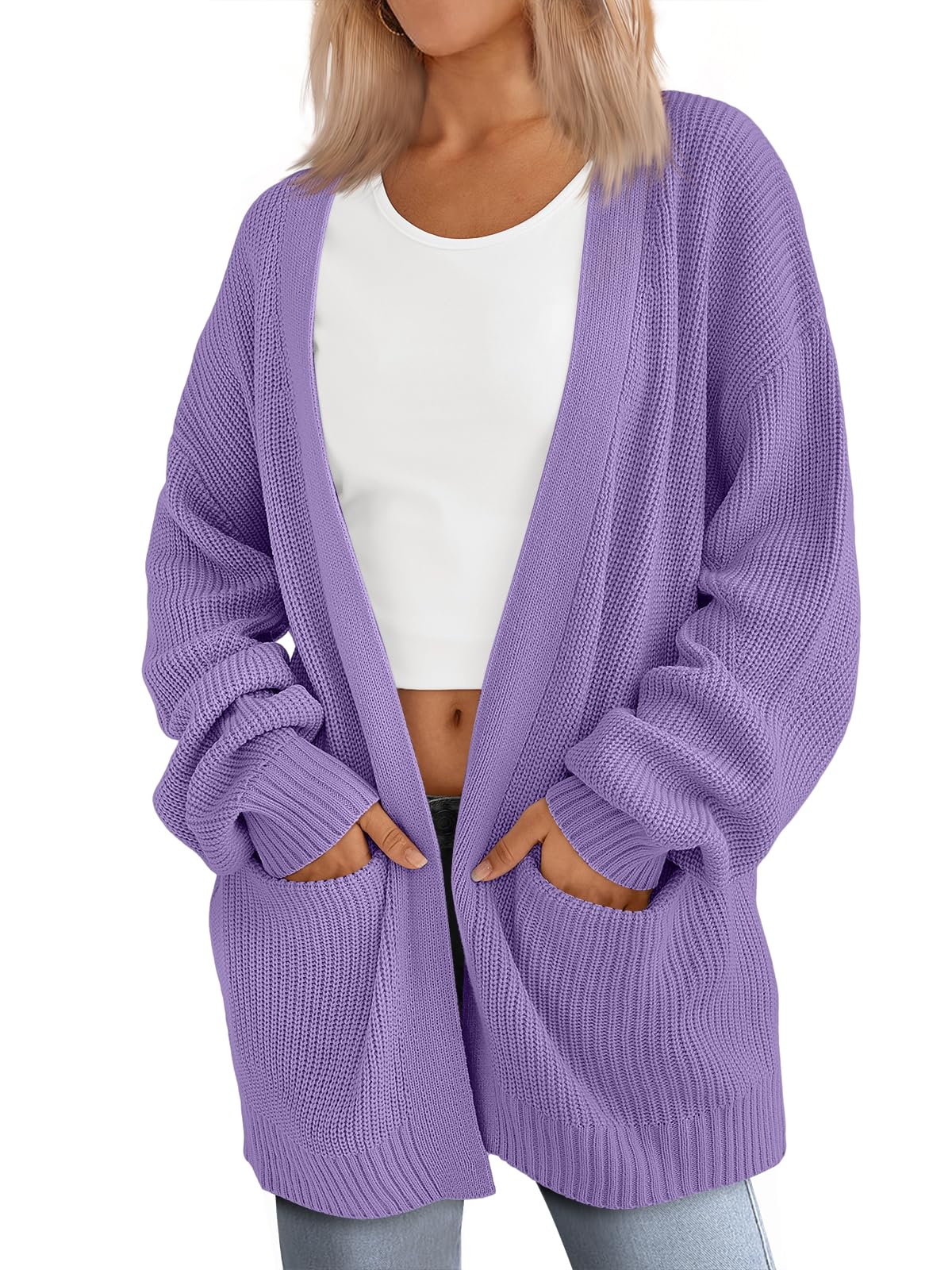 LILLUSORY Women's Oversized Fall Cardigan Sweater