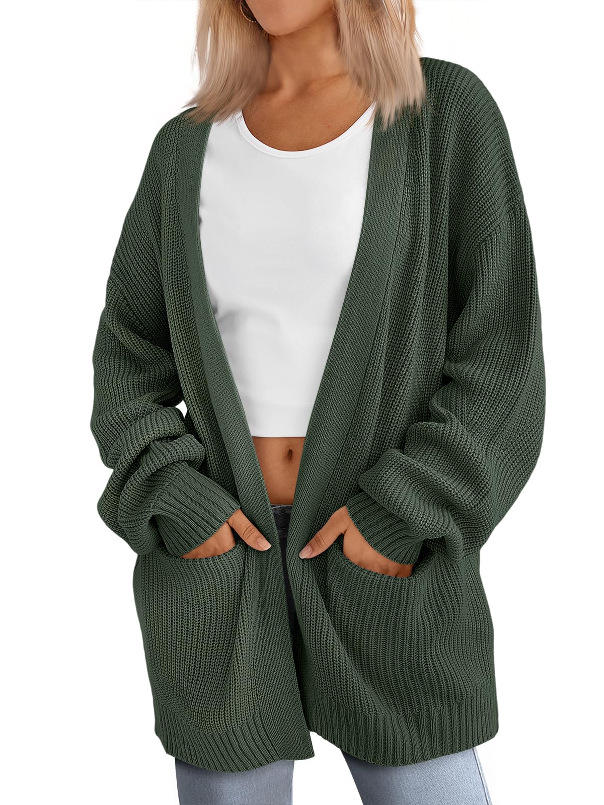 LILLUSORY Women's Oversized Fall Cardigan Sweater