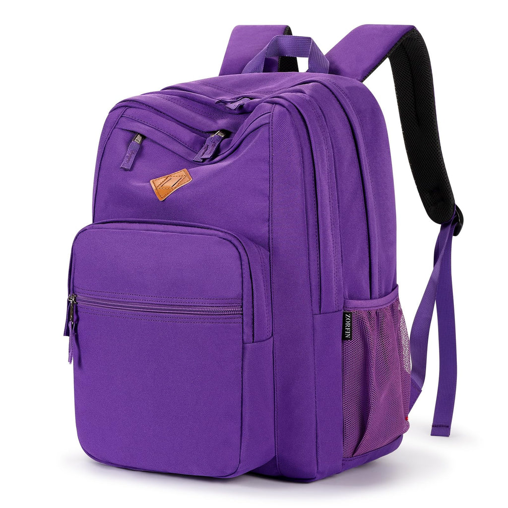 ZORFIN 26L Water-Resistant College and Travel Backpack