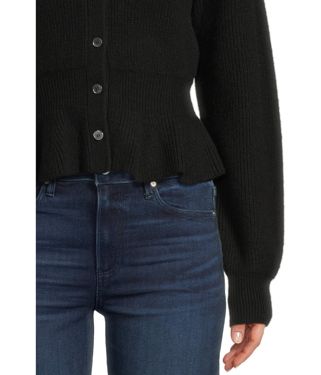 PAIGE Women's Roslin Black Cardigan Sweater