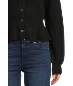 PAIGE Women's Roslin Black Cardigan Sweater