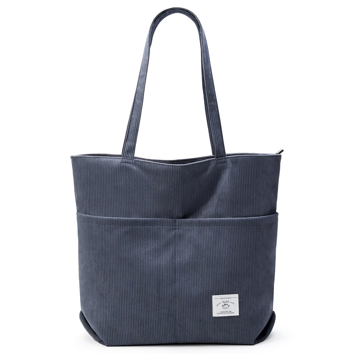 KALIDI Women's Large Corduroy Zipper Tote Shoulder Bag